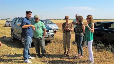 Momento de la grabación del programa con el ganadero Farrallá