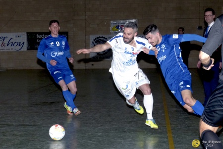 Lance del partido entre el Manzanares y el Noia