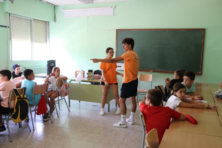 Clase durante los campamentos de verano 'Campamento urbano' y el 'Pequeverano'