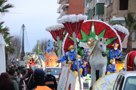 Carroza del rey Gaspar en la cabalgata de 2022