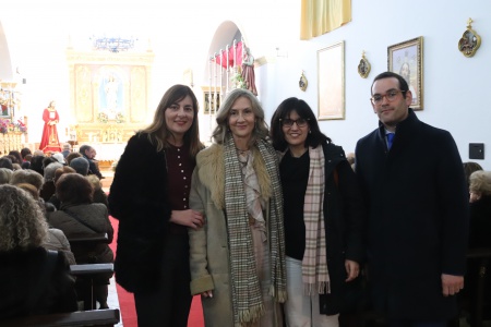 Marian Herrerías junto a Carlos Calero y a las concejalas Isabel Díaz Benito y Paqui de la Cruz