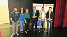 Técnicos de Empu-G con Rocío Ramos, Julián Nieva y Esther Nieto