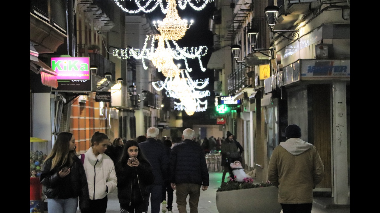 Calle Empedrada en Navidad