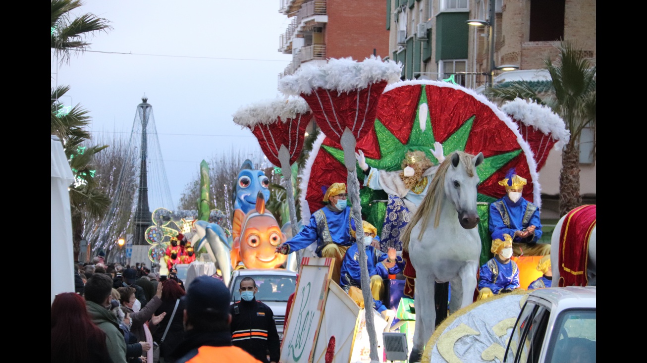 Carroza del rey Gaspar en la cabalgata de 2022